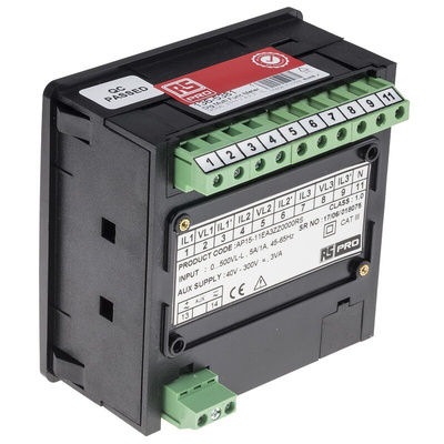 RS PRO LED Digital Panel Multi-Function Meter, 92mm x 92mm