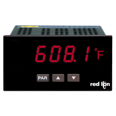 Red Lion PAX LED Digital Panel Multi-Function Meter for Temperature, Voltage, 45mm x 92mm