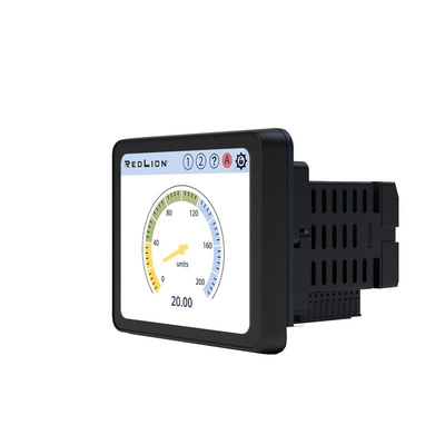 Red Lion PM-50 Color TFT-LCD 3.5" Touchscreen Digital Panel Multi-Function Meter for Analog Signal, 45mm x 45mm