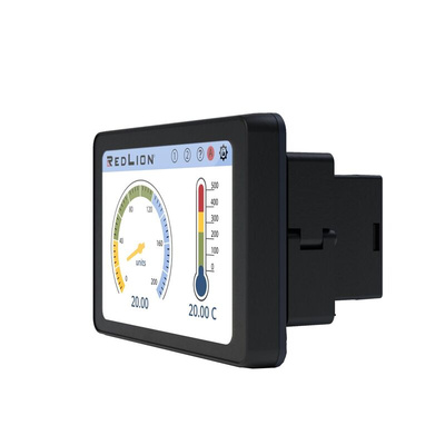 Red Lion PM-50 Color TFT-LCD 4.3" Touchscreen Digital Panel Multi-Function Meter for Analog Signal, 45mm x 96mm