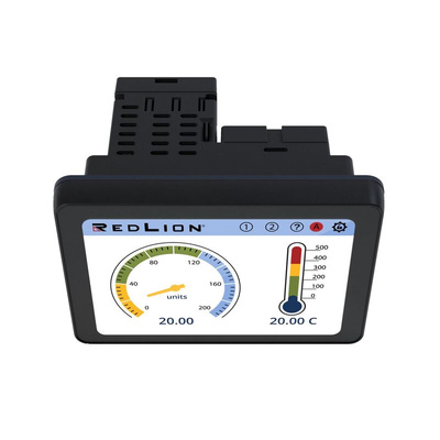 Red Lion PM-50 Color TFT-LCD 4.3" Touchscreen Digital Panel Multi-Function Meter for Analog Signal, 45mm x 96mm