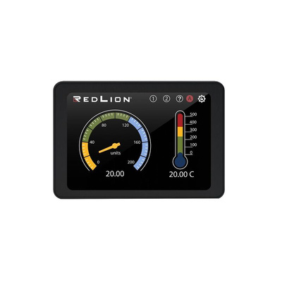 Red Lion PM-50 Color TFT-LCD 4.3" Touchscreen Digital Panel Multi-Function Meter for Analog Signal, 45mm x 96mm