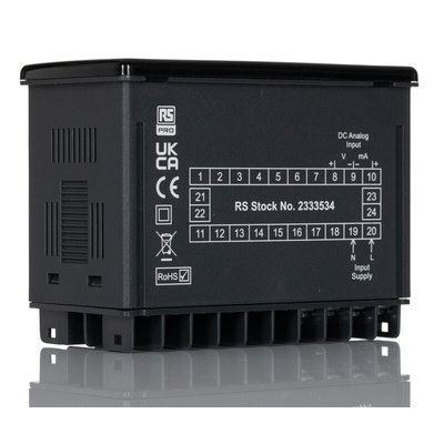 RS PRO 7-Segment Display Process Indicator for Current, Voltage, 92mm x 45mm