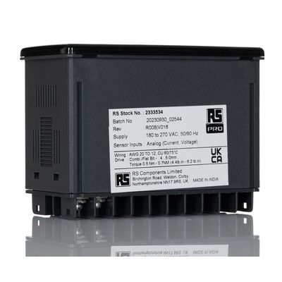 RS PRO 7-Segment Display Process Indicator for Current, Voltage, 92mm x 45mm