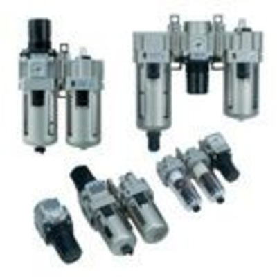 Filter / regulator + lubricator G1/2 + autodrain + gauge