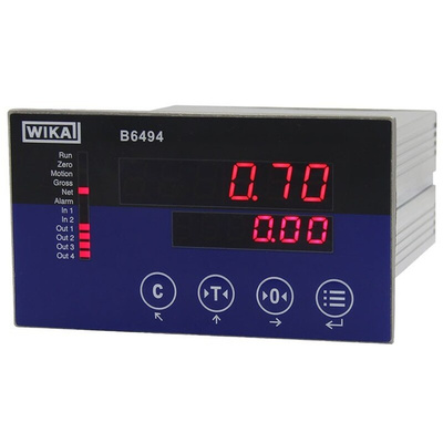 WIKA B6494 LED Digital Panel Multi-Function Meter for mV/V, 62mm x 110mm