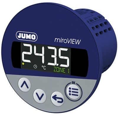 Jumo miroVIEW LCD Digital Panel Multi-Function Meter for PT100, PT1000, Temperature, 60.5mm x 88mm