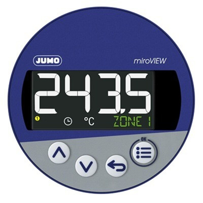 Jumo miroVIEW LCD Digital Panel Multi-Function Meter for PT100, PT1000, Temperature, 60.5mm x 88mm