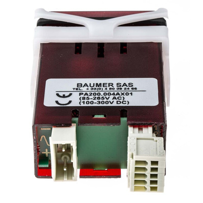 Baumer PA200 LED Digital Panel Multi-Function Meter for Current, Voltage, 22.5mm x 45mm