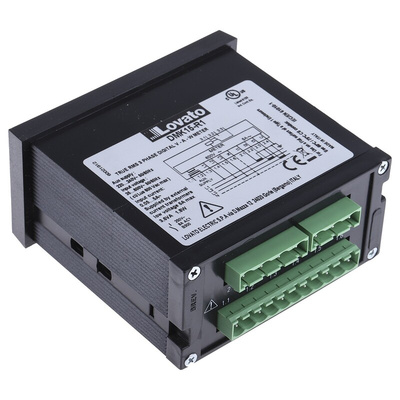 Lovato LED Digital Panel Multi-Function Meter for Current, Power, Voltage, 45mm x 91mm