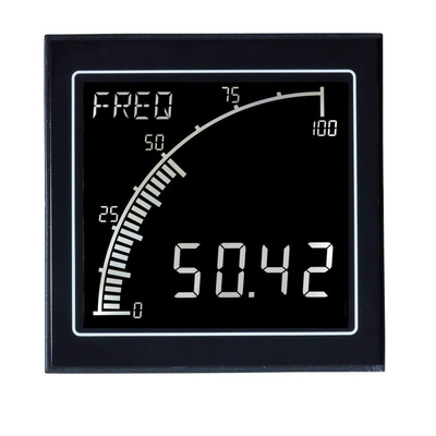 Trumeter APM LCD Digital Panel Multi-Function Meter for Frequency, 68mm x 68mm