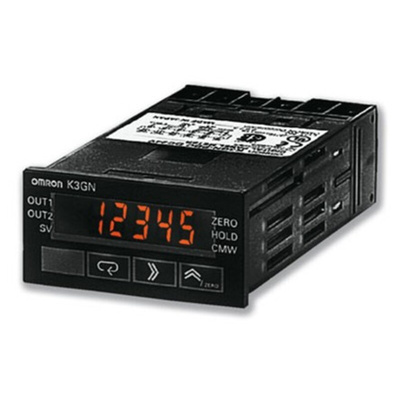 Omron K3GN 7 Segment LCD Digital Panel Multi-Function Meter for Current, Pulse, Voltage, 22.2mm x 45mm
