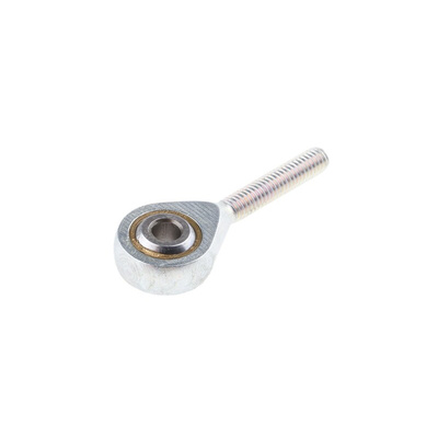 RS PRO M4 x 0.7 Male Steel Rod End, 4mm Bore, 37mm Long, Metric Thread Standard, Male Connection Gender