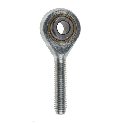 RS PRO M5 x 0.8 Male Steel Rod End, 5mm Bore, 41mm Long, Metric Thread Standard, Male Connection Gender