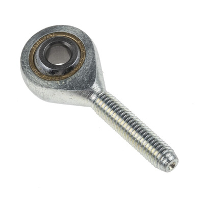 RS PRO M5 x 0.8 Male Steel Rod End, 5mm Bore, 41mm Long, Metric Thread Standard, Male Connection Gender
