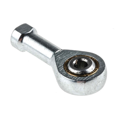 RS PRO M3 x 0.5 Female Steel Rod End, 3mm Bore, 27mm Long, Metric Thread Standard, Female Connection Gender