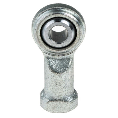 RS PRO M6 x 1 Female Steel Rod End, 6mm Bore, 39mm Long, Metric Thread Standard, Female Connection Gender