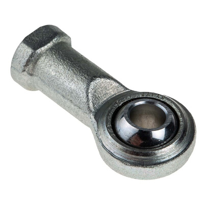 RS PRO M8 x 1.25 Female Steel Rod End, 8mm Bore, 47mm Long, Metric Thread Standard, Female Connection Gender