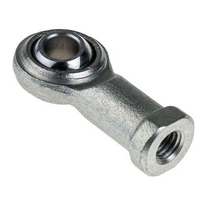 RS PRO M8 x 1.25 Female Steel Rod End, 8mm Bore, 47mm Long, Metric Thread Standard, Female Connection Gender