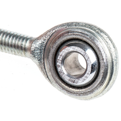 RS PRO M5 x 0.8 Male Steel Rod End, 5mm Bore, 41mm Long, Metric Thread Standard, Male Connection Gender