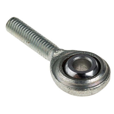 RS PRO M6 x 1 Male Steel Rod End, 6mm Bore, 45mm Long, Metric Thread Standard, Male Connection Gender