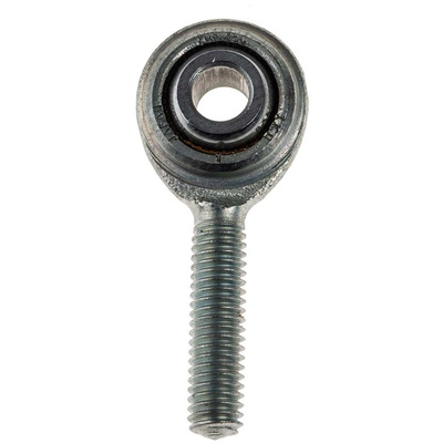 RS PRO M6 x 1 Male Steel Rod End, 6mm Bore, 45mm Long, Metric Thread Standard, Male Connection Gender