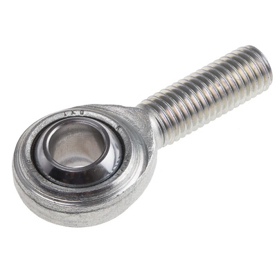 RS PRO M14 x 2 Male Steel Rod End, 14mm Bore, 77mm Long, Metric Thread Standard, Male Connection Gender