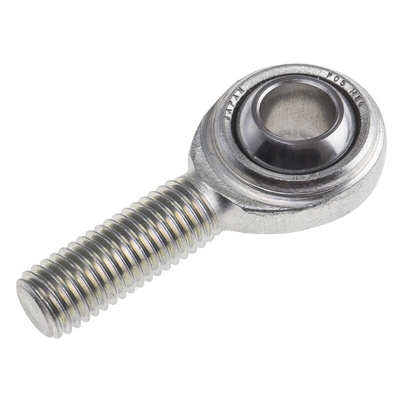 RS PRO M14 x 2 Male Steel Rod End, 14mm Bore, 77mm Long, Metric Thread Standard, Male Connection Gender