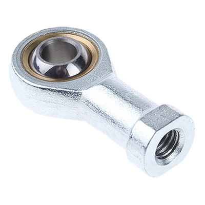 Parker M8 Female Galvanized Steel Rod End, 8mm Bore, 52mm Long, Metric Thread Standard, Female Connection Gender