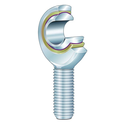 INA M12 Steel Rod End, 12mm Bore, 70mm Long, Metric Thread Standard