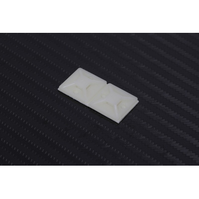 RS PRO Self Adhesive Natural Cable Tie Mount 19.5 mm x 19.5mm, 4.6mm Max. Cable Tie Width