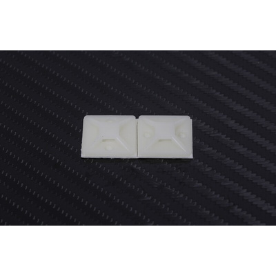 RS PRO Self Adhesive Natural Cable Tie Mount 19.5 mm x 19.5mm, 4.6mm Max. Cable Tie Width