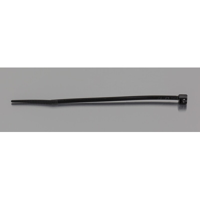 RS PRO Cable Tie, 100mm x 2.5 mm, Black Nylon, Pk-1000