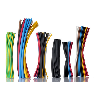 RS PRO Adhesive Lined Heat Shrink Tubing Kit, Black, Blue, Brown, Green/Yellow, Red, White, Yellow 2.4mm Sleeve Dia.