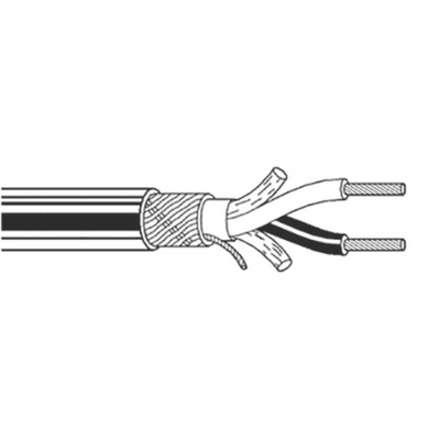 Belden Audio Cable, 0.21 mm² CSA, 5.36mm od, 305m, Black