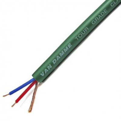 Van Damme Screened Microphone Cable, 0.22 mm² CSA, 6.35mm od, 100m, Green