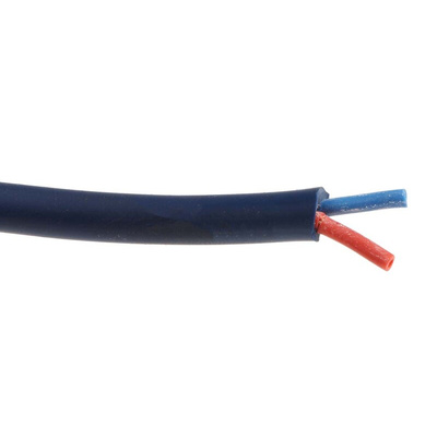 Van Damme 2 Core Speaker Cable, 0.75 mm² CSA, 5.6mm od, 100m, Blue