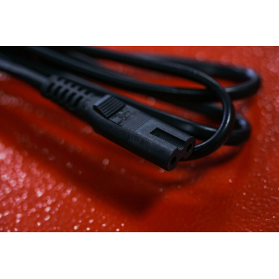 RS PRO IEC C7 Socket to Type G UK Plug Power Cord, 1.5m