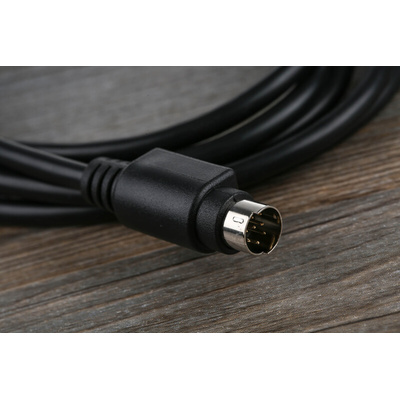 RS PRO Male 8 Pin mini-DIN to Unterminated Black DIN Cable 2m