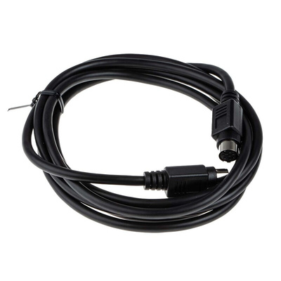 RS PRO Male 8 Pin mini-DIN to Female 8 Pin mini-DIN Black DIN Cable 2m