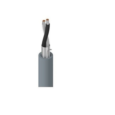 Belden 2 Core Line level Low Voltage signal Cable, 0.75 mm² CSA, 5.64mm od, 152m, Chrome