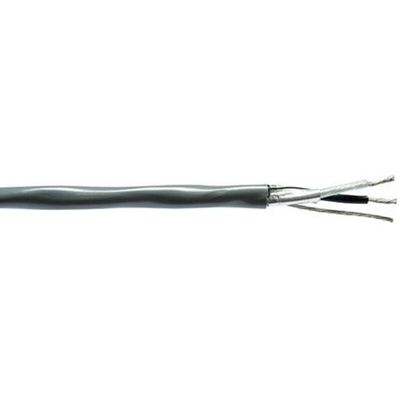 Belden 2 Core Line level Low Voltage signal Cable, 0.75 mm² CSA, 5.64mm od, 152m, Chrome