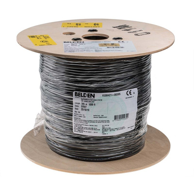 Belden 2 Core, 0.8 mm² CSA, 5.64mm od, 304m, Chrome