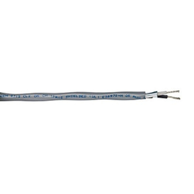 Belden 2 Core Line level Low Voltage signal Cable, 0.95 mm² CSA, 7.95mm od, 152m, Chrome