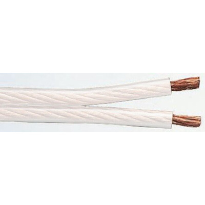 Bedea 2 Core Speaker Cable, 0.75 mm² CSA, 100m, White