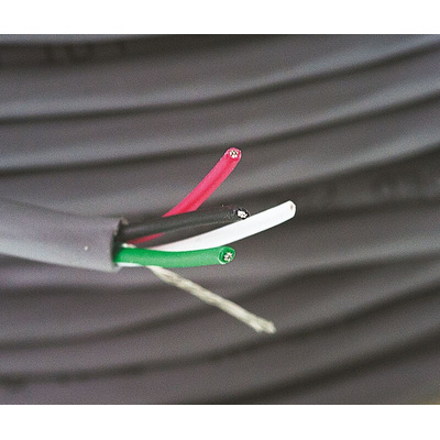 Alpha Wire Screened 2 Core Audio & Control Cable, 0.35 mm² CSA, 0.18mm od, 30m, Grey