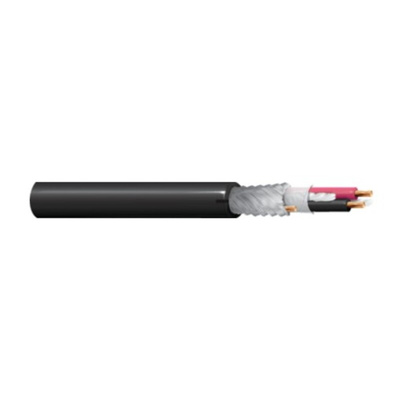 Belden Screened 2 Core Microphone Cable, 0.25 mm² CSA, 5.33mm od, 152m, Black