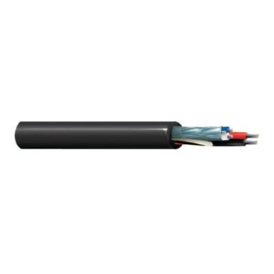 Belden Screened 4 Core Audio & Control Cable, 6.35mm od, 152m, Black