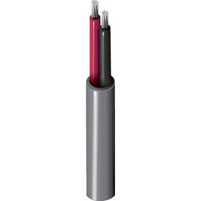 Belden Unscreened 2 Core Speaker Cable, 0.5 mm² CSA, 4.57mm od, 305m, Chrome