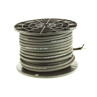 Belden Screened 2 Core Microphone Cable, 0.52 mm² CSA, 6.65mm od, 30m, Black
